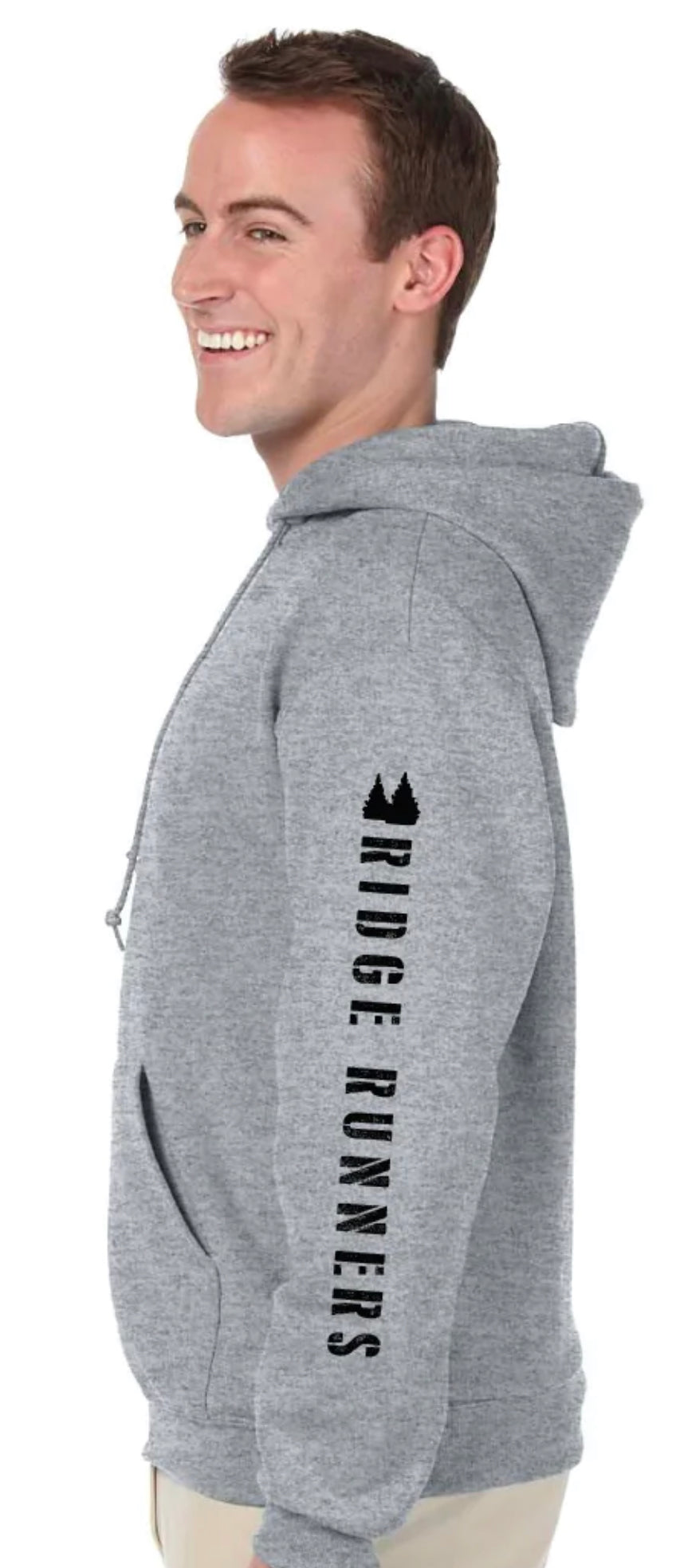 RIDE Up North Hoodie Grey- Pittsburg Ridge Runner Charity
