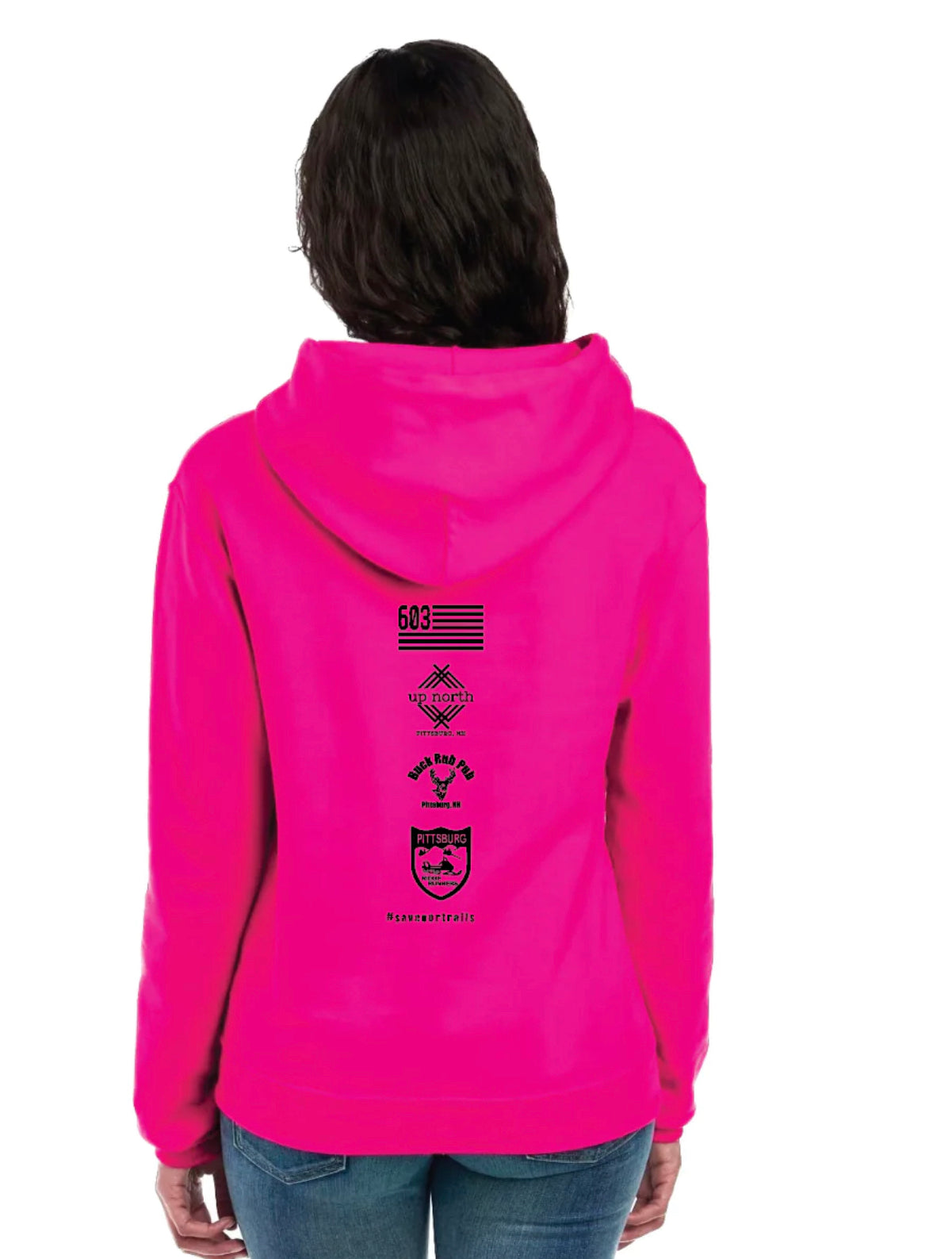 RIDE Up North Hoodie Pink- Pittsburg Ridge Runner Charity