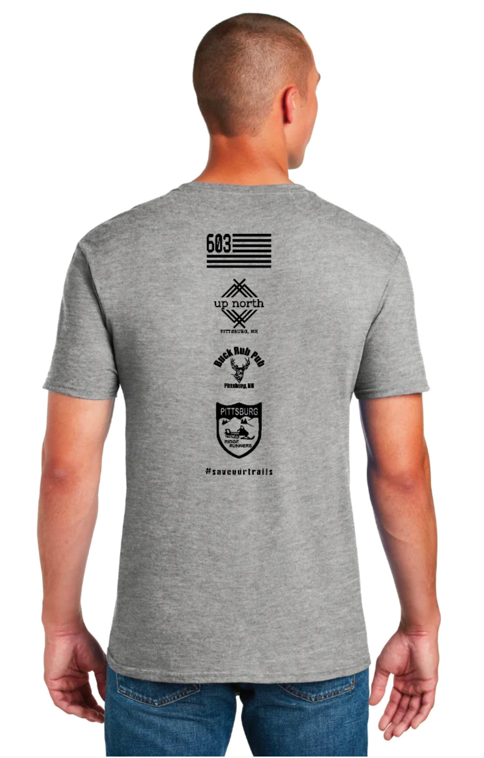 RIDE Up North T-Shirt Grey- Pittsburg Ridge Runner Charity