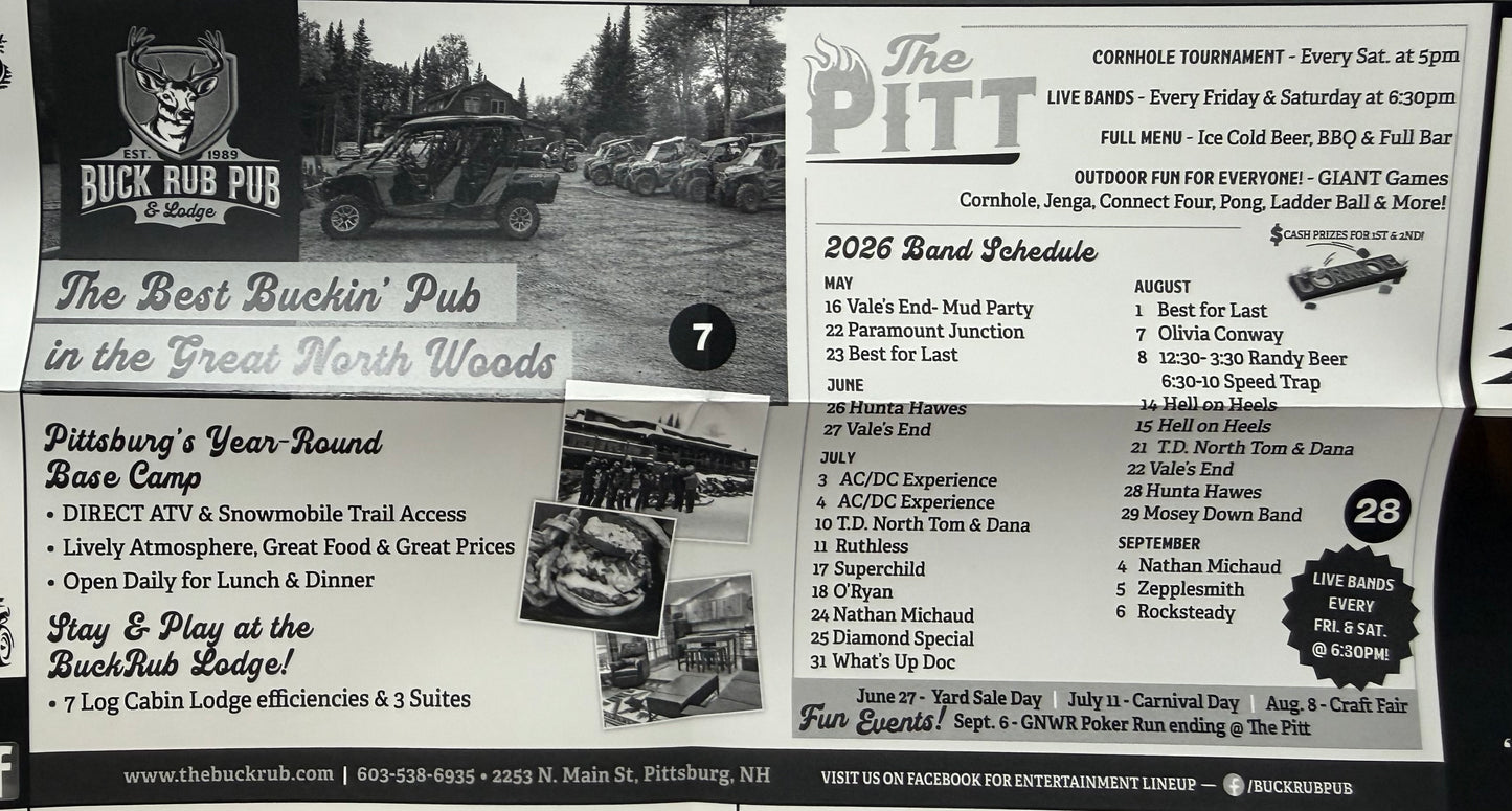2026 Great North Woods Riders ATV Map