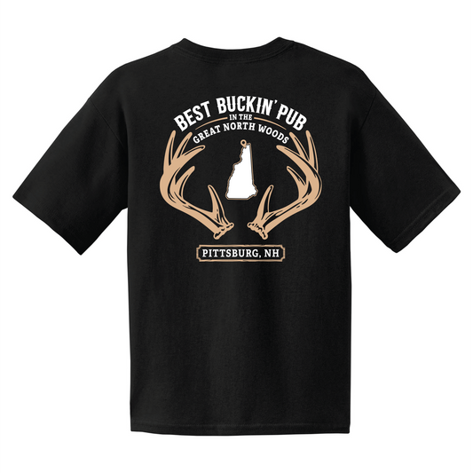 2026 Edition Kid's Best Buckin' Pub Black Unisex T-Shirt