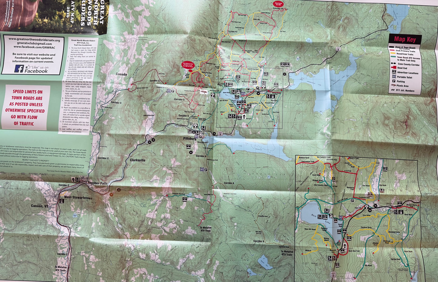 2026 Great North Woods Riders ATV Map