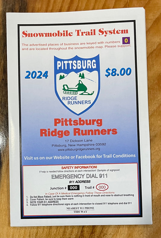 Snowmobile Map 2024 Pittsburg Ridge Runners