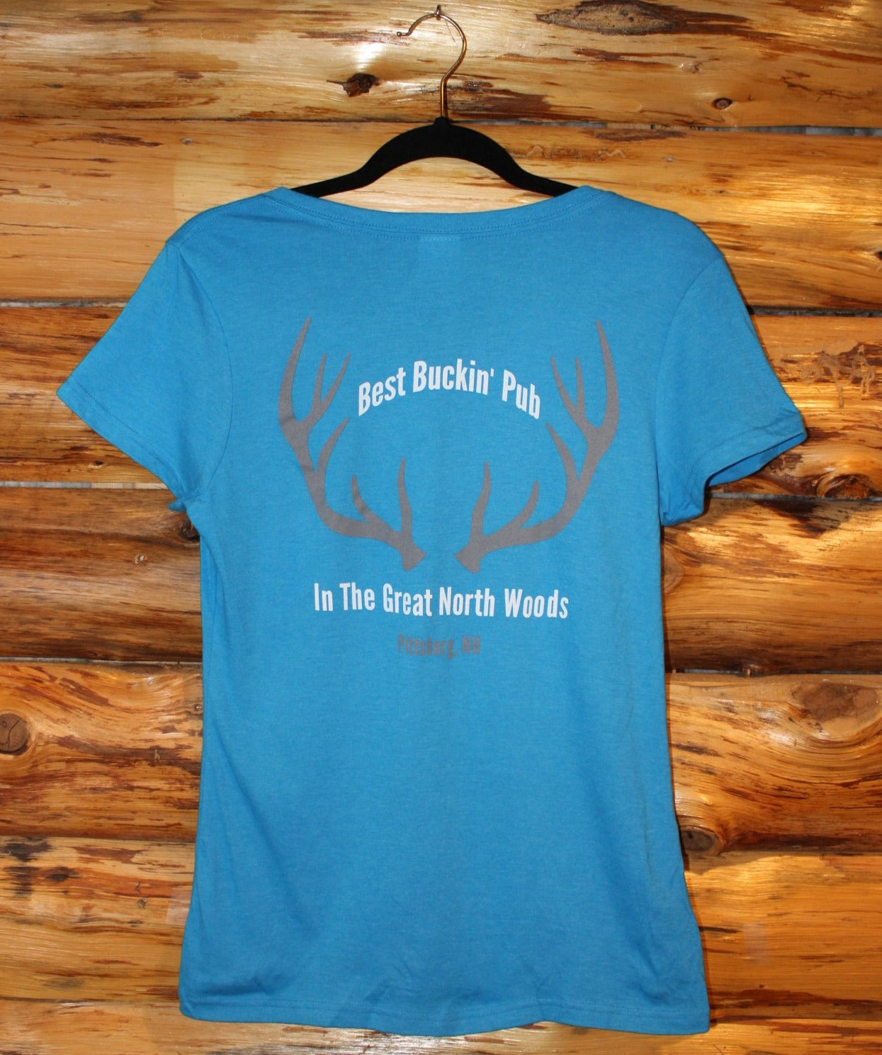 Best Buckin’ Pub Women's Blue V-Neck T-shirt