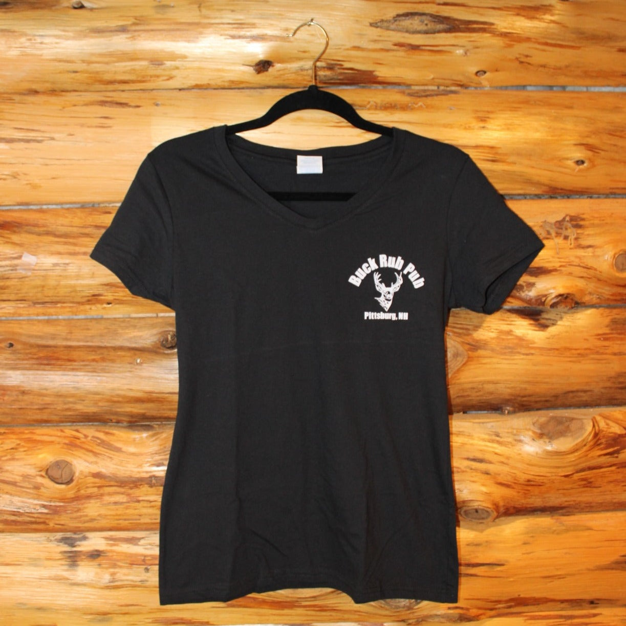 Best Buckin’ Pub Women’s Black V Neck T-Shirt