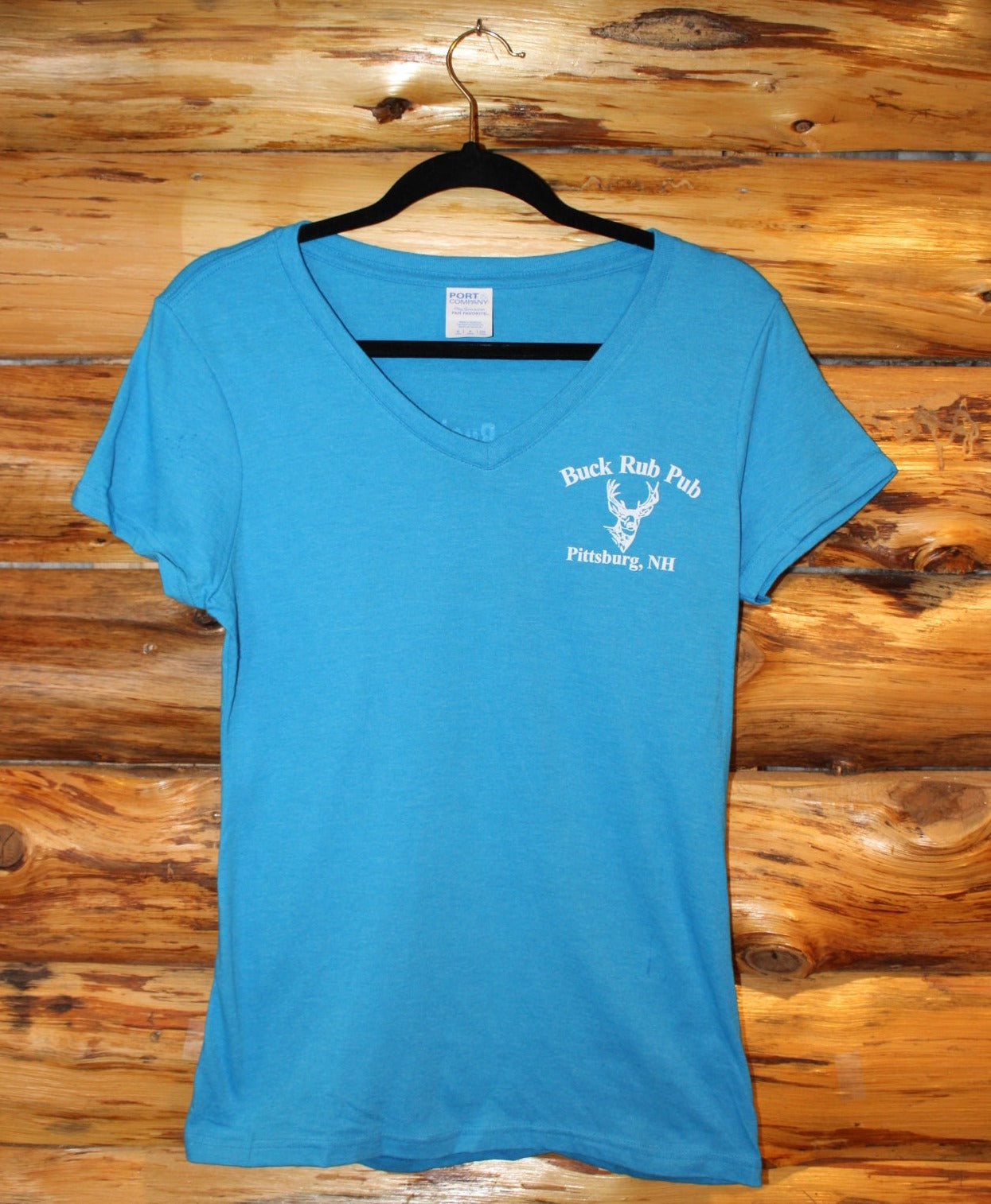 Best Buckin’ Pub Women's Blue V-Neck T-shirt